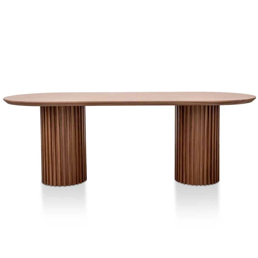 DT8995-CN 2.5m Wooden Dining Table - Walnut