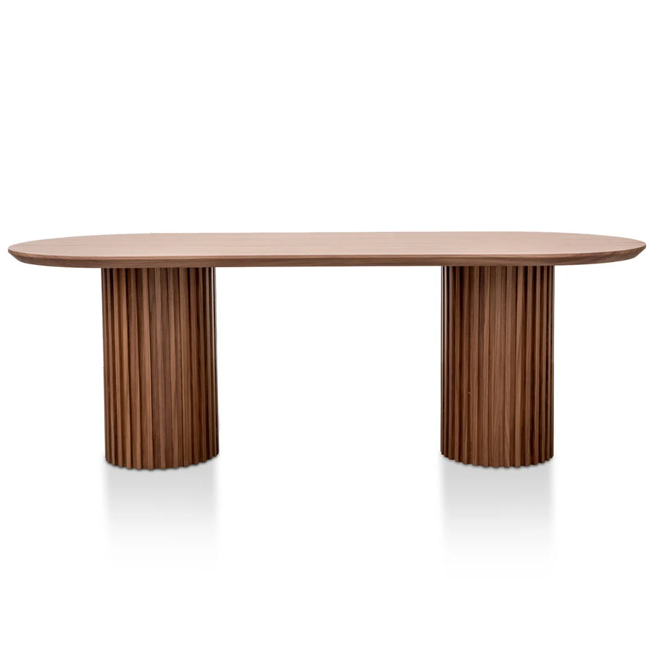 DT8995-CN 2.5m Wooden Dining Table - Walnut