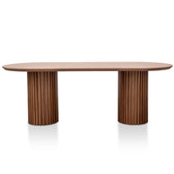 DT8995-CN 2.5m Wooden Dining Table - Walnut