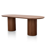 DT8995-CN 2.5m Wooden Dining Table - Walnut