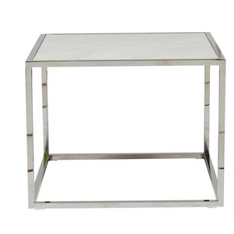 Elle Cube Marble Side Table