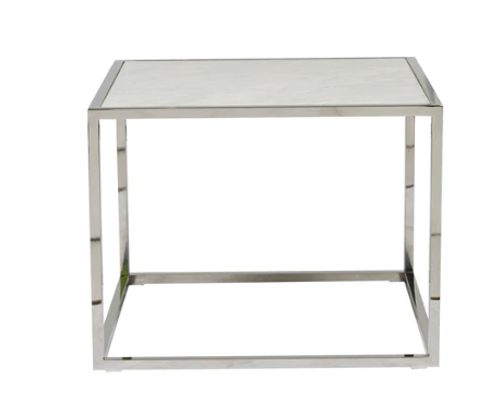 Elle Cube Marble Side Table