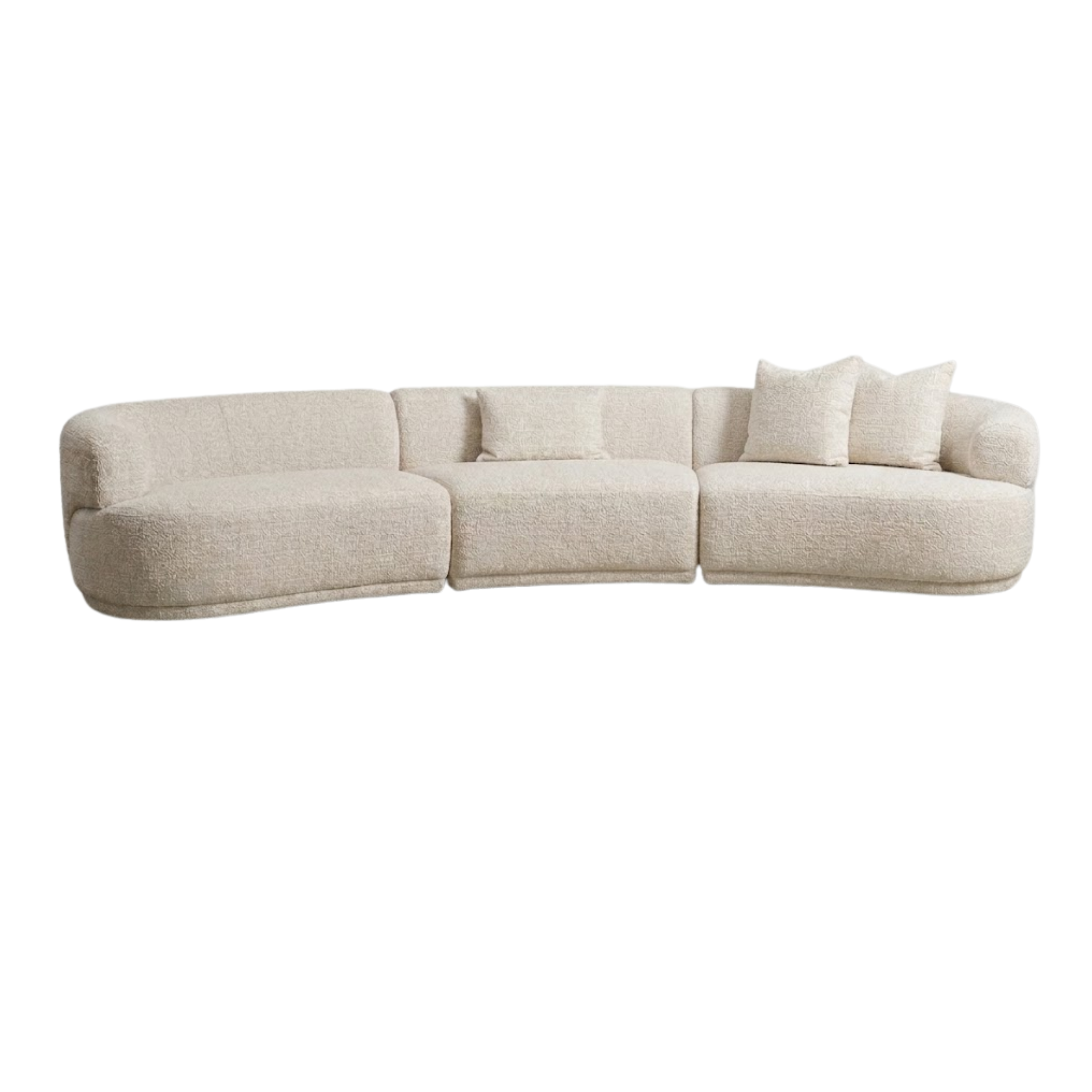 Solenne Curved 3 Piece Sofa