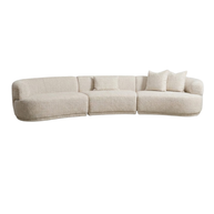 Solenne Curved 3 Piece Sofa