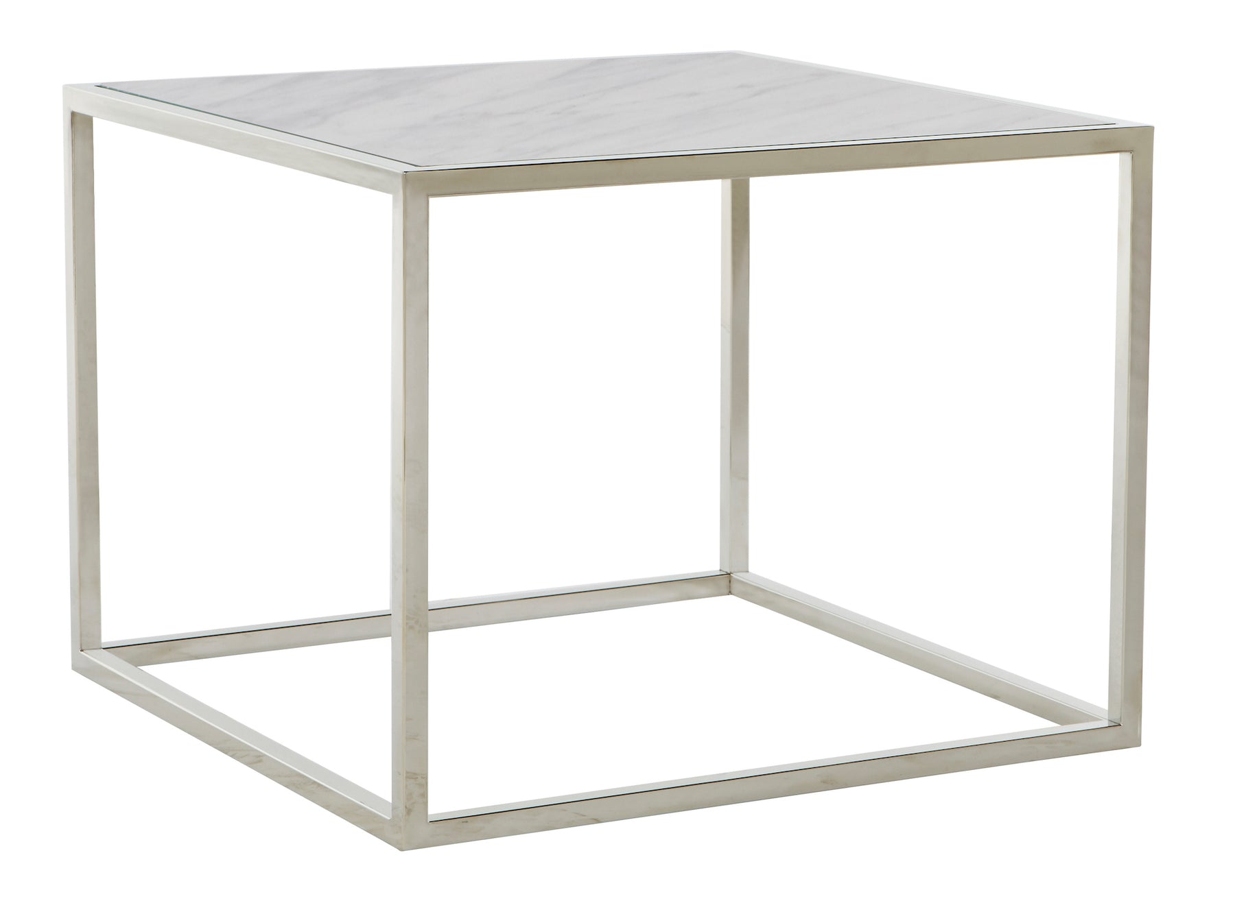 Elle Cube Marble Side Table