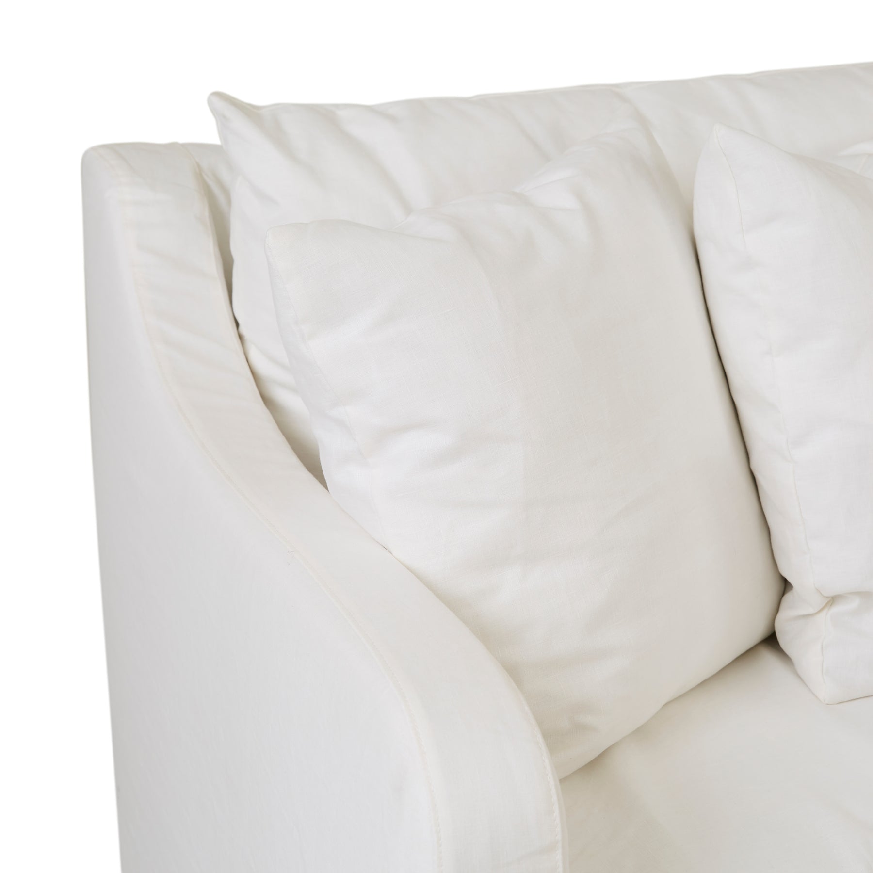 Sidney Slip 4S Sofa-Milk Linen